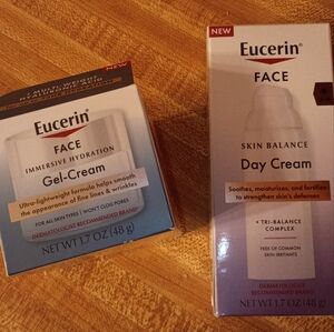 Eucerin Face Gel-Cream - White and Blue And Skin Balance Day Cream Duo